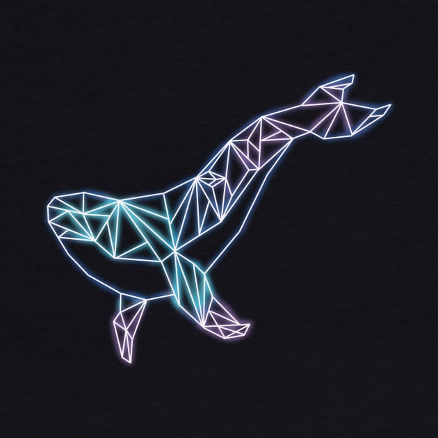 Baleine néon by Le Lapin Bleu créatif
